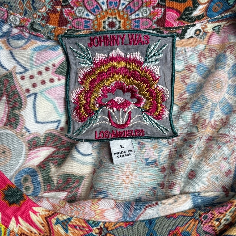 Johnny Was THE JANIE FAVORITE SHORT SLEEVE CREW NECK SWING TEE - Picture 5 of 6